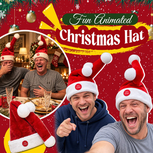 🎅 Animated Moving Santa Hat | Funny Christmas Party Hat