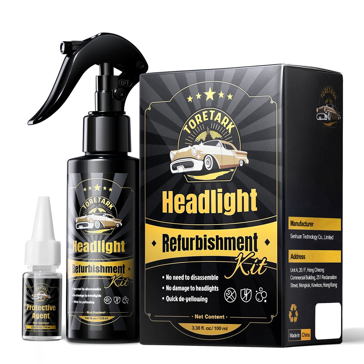 Toretark Headlight Restoration Kit