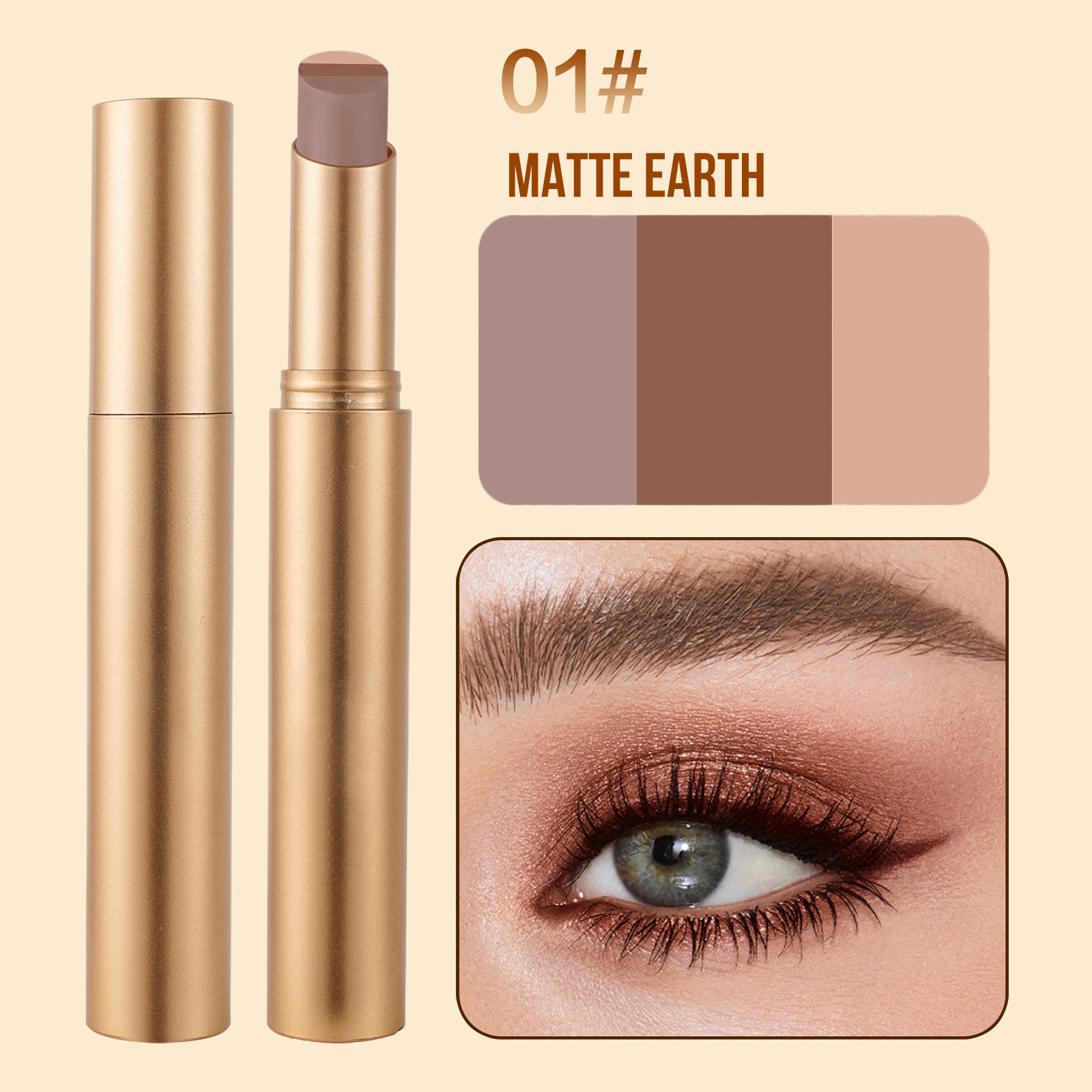 🏆️Best Sale 50K+ SOLD!🌟 3-in-1 Shimmer Eyeshadow Stick | One Swipe. Stunning Eyes 😍