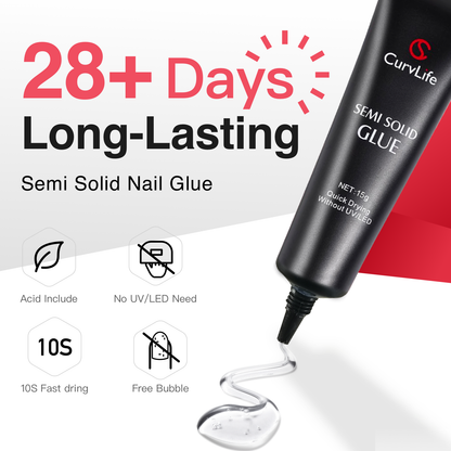 15g Semi solid glue New Upgrade Super Strong Quick drying without cure nail glue