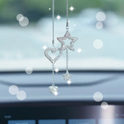 Heart Star Zircon Rearview Mirror Car Charm
