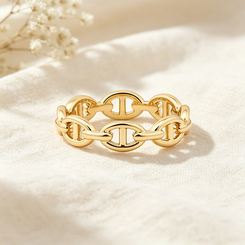Chain Link Band Ring