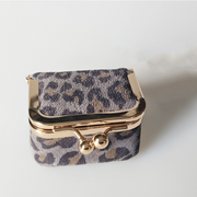 Leopard Mini Kiss Lock Case Jewelry Travel Carry