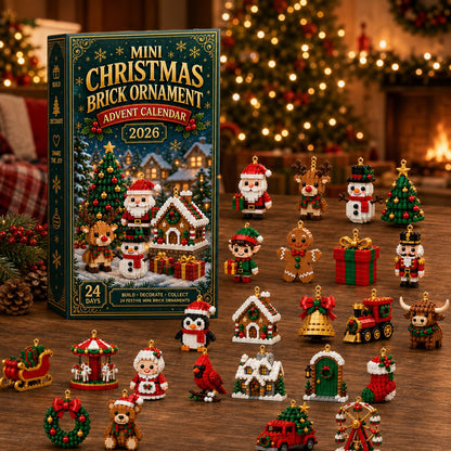 ⏳ Last day to save 49% – 🎄 24-Day Mini Christmas Ornament Advent Calendar | 24 unique festive buildable designs with hanging loops—perfect for decorating Christmas trees. wreaths. and holiday displays 🧱