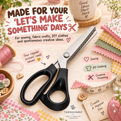 ✂️ Zigzag Fabric Pinking Shears – Cleaner Edges for Sewing. Crafts & DIY