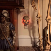 Human skull lamp