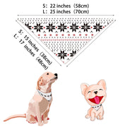 White snowflakes Print Matching Family Christmas Pajamas-Dog Pajamas Included