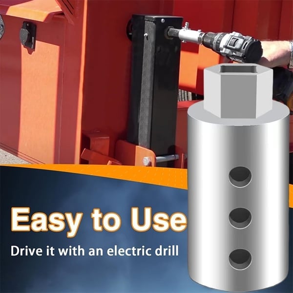 Stainless Steel Trailer Jack Electric Drill Adapter