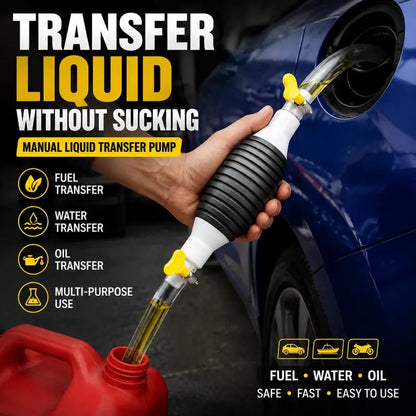 ⛽Manual Siphon Pump Kit with 1M Hose. Rubber Pump Bulb & 2 Hose Clamps. Liquid Transfer Pump for Fuel Water Oil. Car Boat Motorcycle