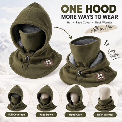 3-in-1 Winter Fleece Balaclava Hood 🧣❄️ Warm Face. Ear & Neck Cover