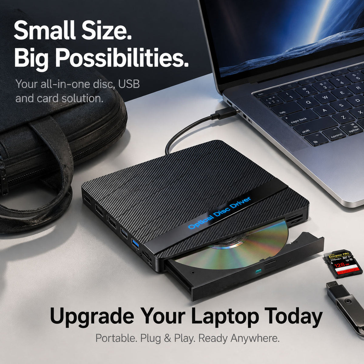 🔥 All-in-One External DVD Drive – Read. Burn. Transfer & Expand Your Laptop Connections