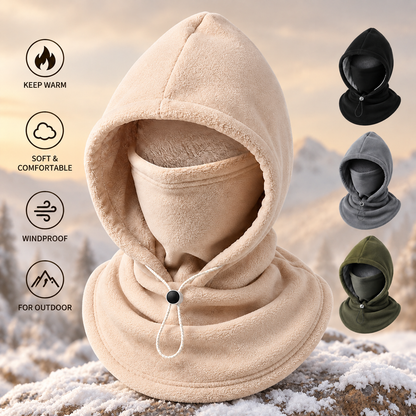 3-in-1 Winter Fleece Balaclava Hood 🧣❄️ Warm Face. Ear & Neck Cover