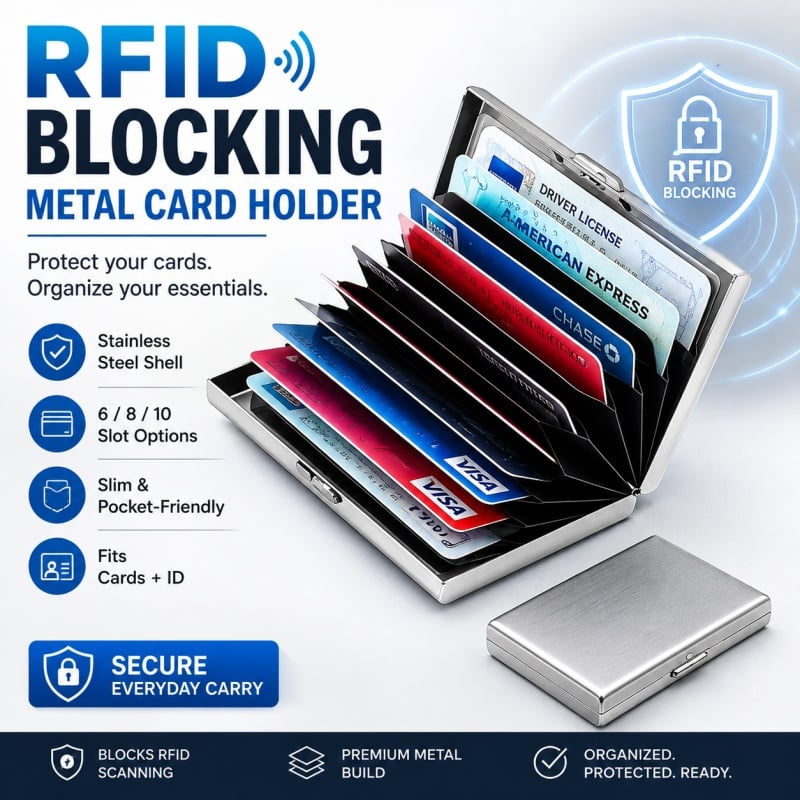 🔥LAST DAY SALE 49% OFF-💳RFID Blocking Metal Card Holder