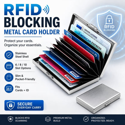 🔥LAST DAY SALE 49% OFF-💳RFID Blocking Metal Card Holder