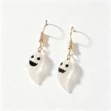 Cute Ghost Charm Drop Hook Earrings
