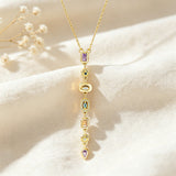 Color Gemstone Pendant Necklace