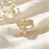 Pear Pave Ring