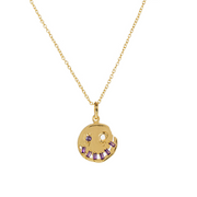 Birthstone Pumpkin Halloween Necklace