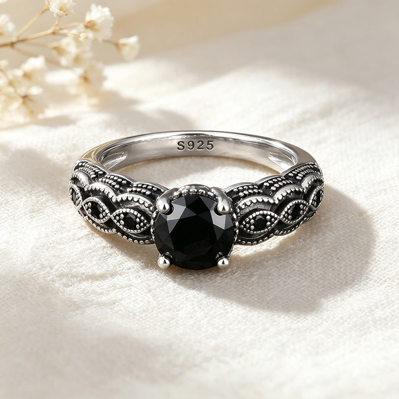 Obsidian Protection Ring