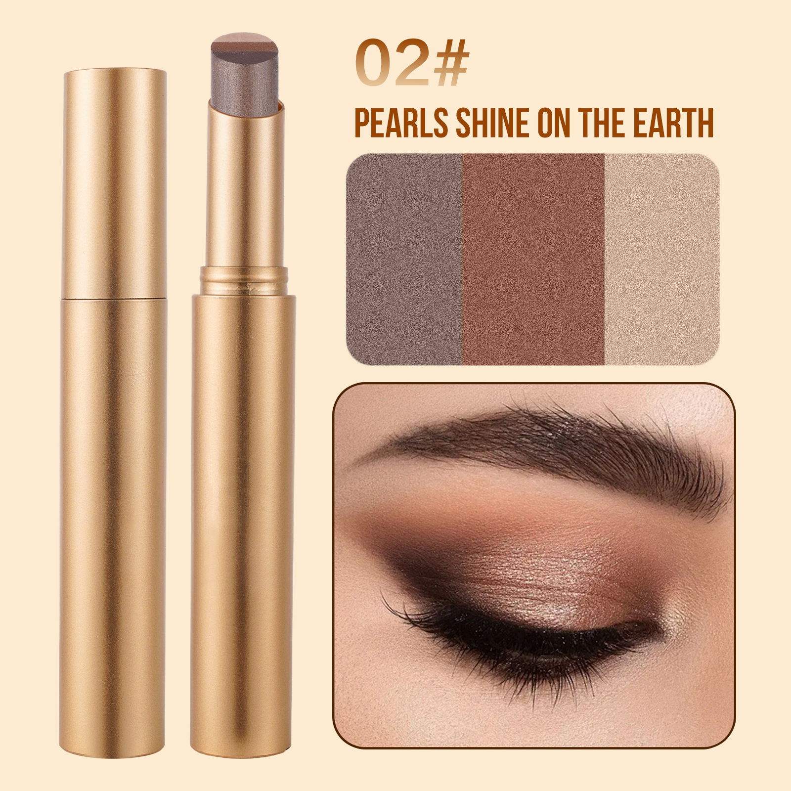 🏆️Best Sale 50K+ SOLD!🌟 3-in-1 Shimmer Eyeshadow Stick | One Swipe. Stunning Eyes 😍