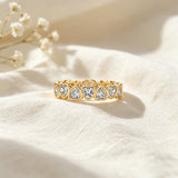 Heart-Paved Band Ring