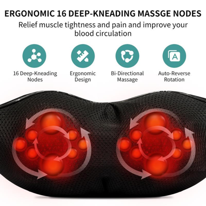 Neck, Back & Shoulder Massager with Heat Shiatsu
