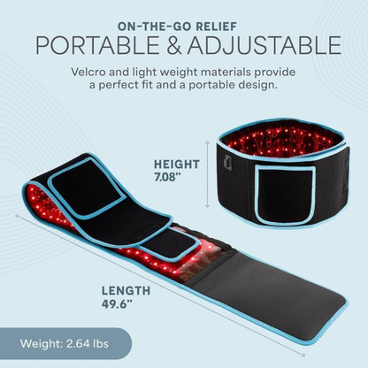 LED Belt with Adjustable Warmth and Vibration