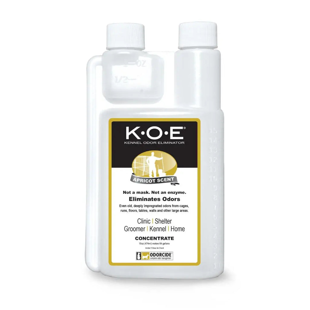 K.O.E. 16oz Concentrate - Kennel Odor Eliminator - Non-Enzymatic Formula, KOE (Apricot, Frost, Fresh or Original Scent) 16 oz Pint