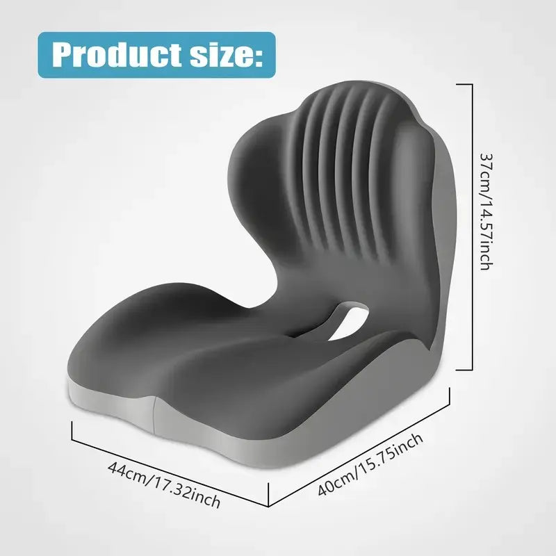 ❤️Ergonomic Memory Foam Seat Cushion with Lumbar & Back Support, Relieves Back Pain, Reduces Pressure