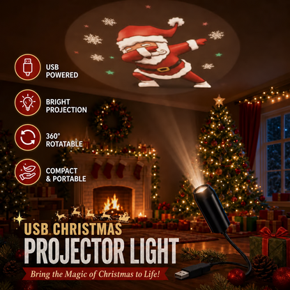 🔥Last Day 49% OFF-Plug-&-Play HD Christmas Projector – 6 or 10 Festive Scenes