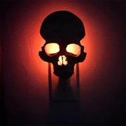 Human skull lamp