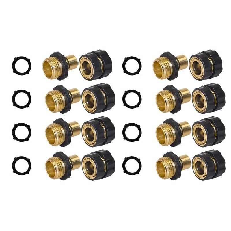 💧3/4 Inch Garden Hose Quick Connector 4 Sets/bag