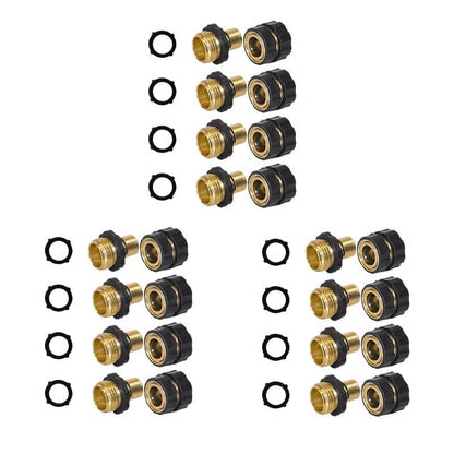 💧3/4 Inch Garden Hose Quick Connector 4 Sets/bag