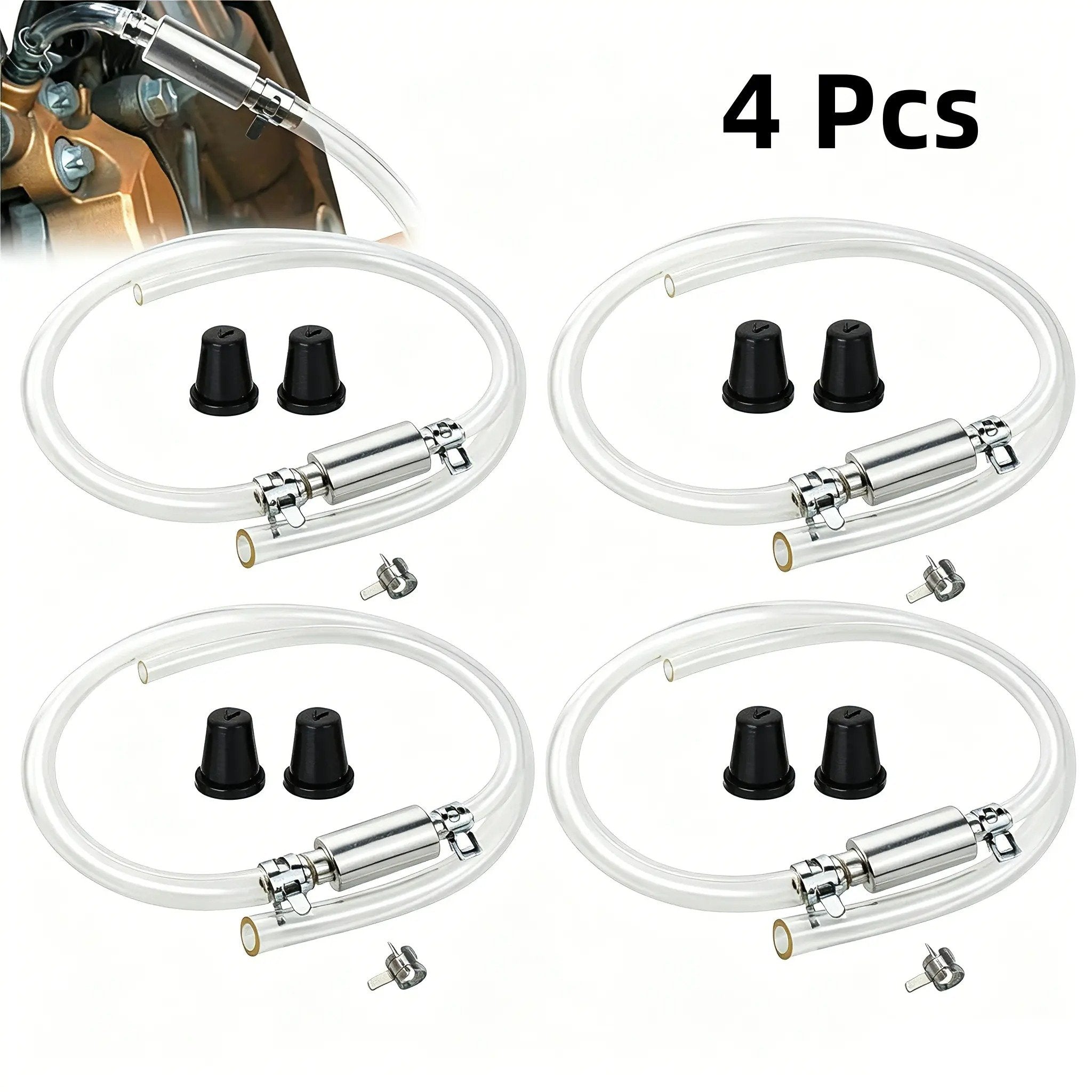🛠️ One-Way Brake Bleeder Hose Kit -🚗Restore stronger braking performance — no repair shop