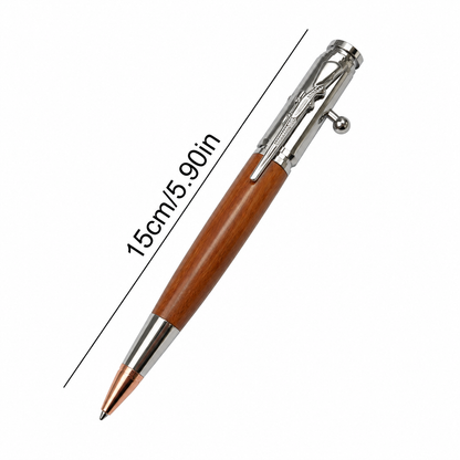 Handcrafted Bolt Action Bullet Pen with Authentic Shell Casing
