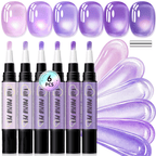 💅 6PCS One-Step Gel Nail Art Pen Set – Salon Beauty at Home