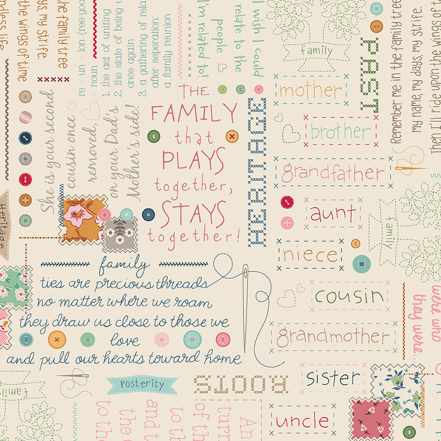 Family Reunion 108" Wide Back Backing Set – 3 Yards | 50% Deposit Preorder | December 2026