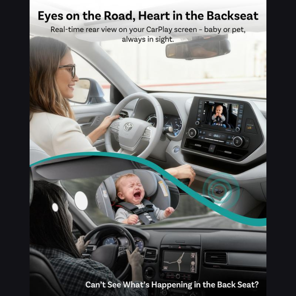 Baby Car Camera & Wireless CarPlay Adapter