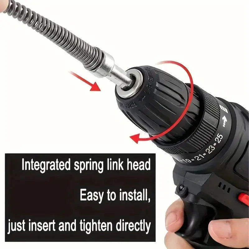 🔧 Flexible Drill-Powered Drain Cleaning Snake – Deep Pipe Clog Remover for Sinks. Showers & Toilets