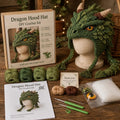🐉✨ Fantasy Hood Hat DIY Crochet Kit | Premium Soft Yarn Materials with Step-by-Step Guide DIY Handmade Wearable Character Hood 🧶🎭