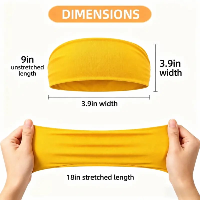12 Pcs Women's Universal No-Slip Elastic Fashion Headband Set
