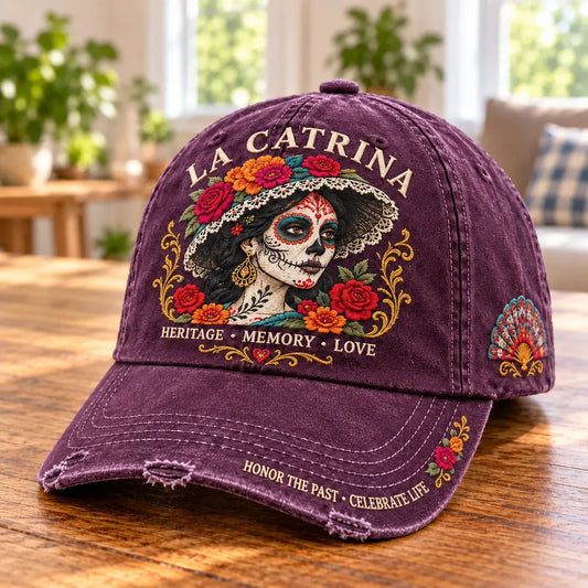 🌹💀 Memory & Bloom Catrina Cap – Floral Heritage Hat for Celebrations & Everyday Style🎁