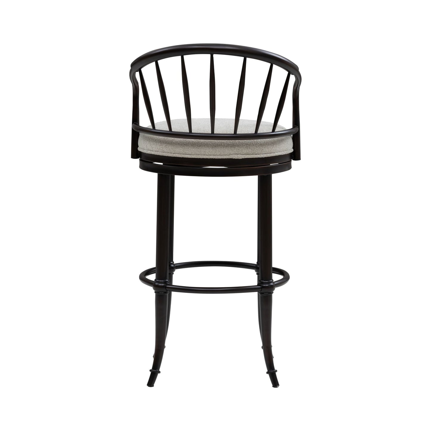 Luther - Commercial Grade Steel Frame Fabric Upholstered Swivel Bar Height Barstool