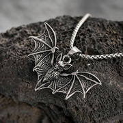 Halloween Bat Stainless Steel Chain Necklace