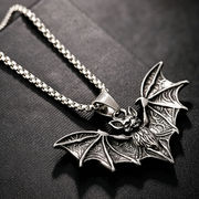 Halloween Bat Stainless Steel Chain Necklace