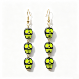 Colorful Skull Halloween Dangle Earrings
