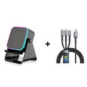 🔥Last day of the limited-time 50% off sale!🔥5-in-1 Wireless Induction Bluetooth Speaker with Adjustable Phone Stand