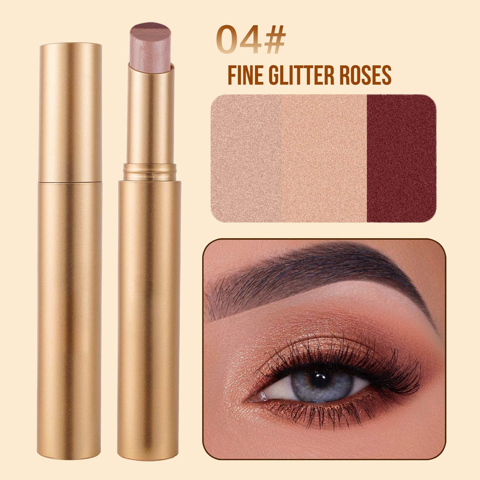 🏆️Best Sale 50K+ SOLD!🌟 3-in-1 Shimmer Eyeshadow Stick | One Swipe. Stunning Eyes 😍