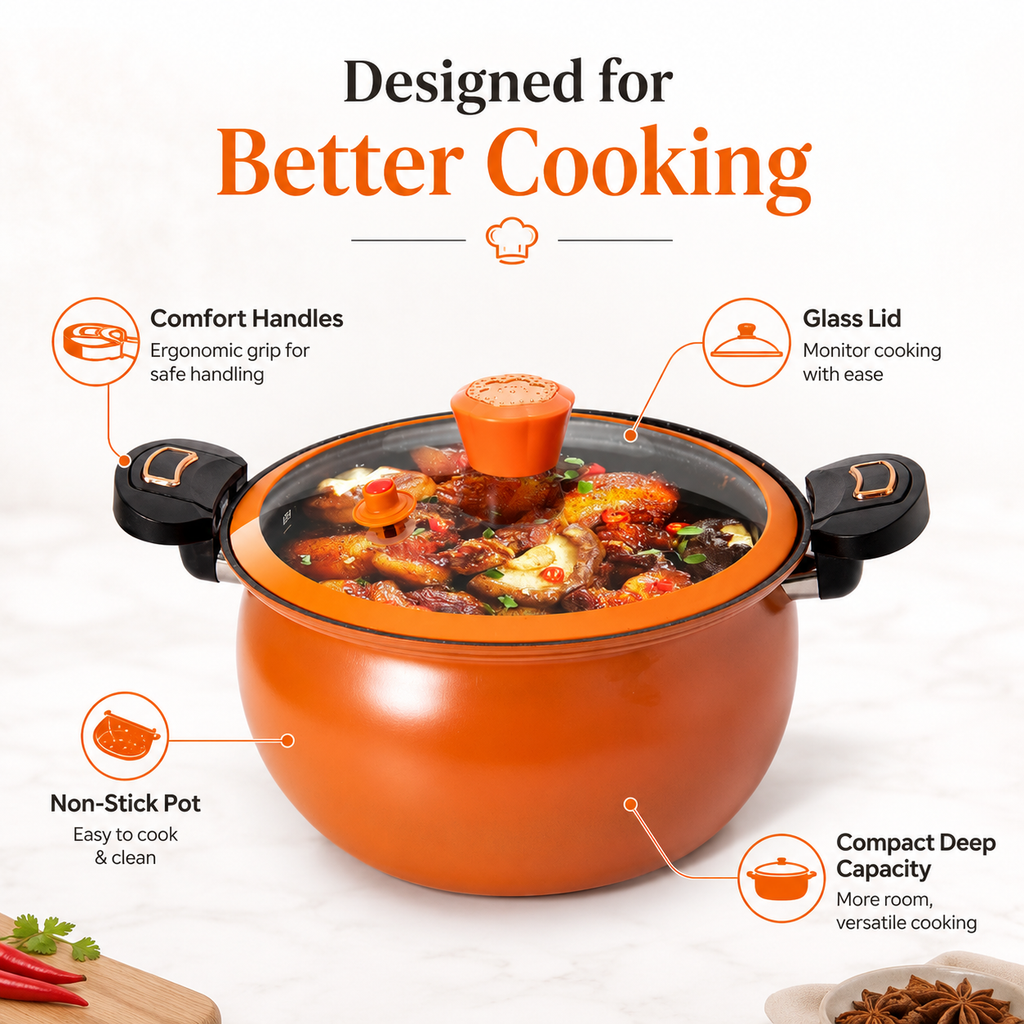 🔥Large Capacity Micro-Pressure Enamel Soup Pot