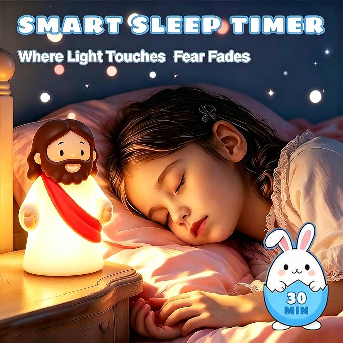 Jesus Night Light Rechargeable Bedside Night Light